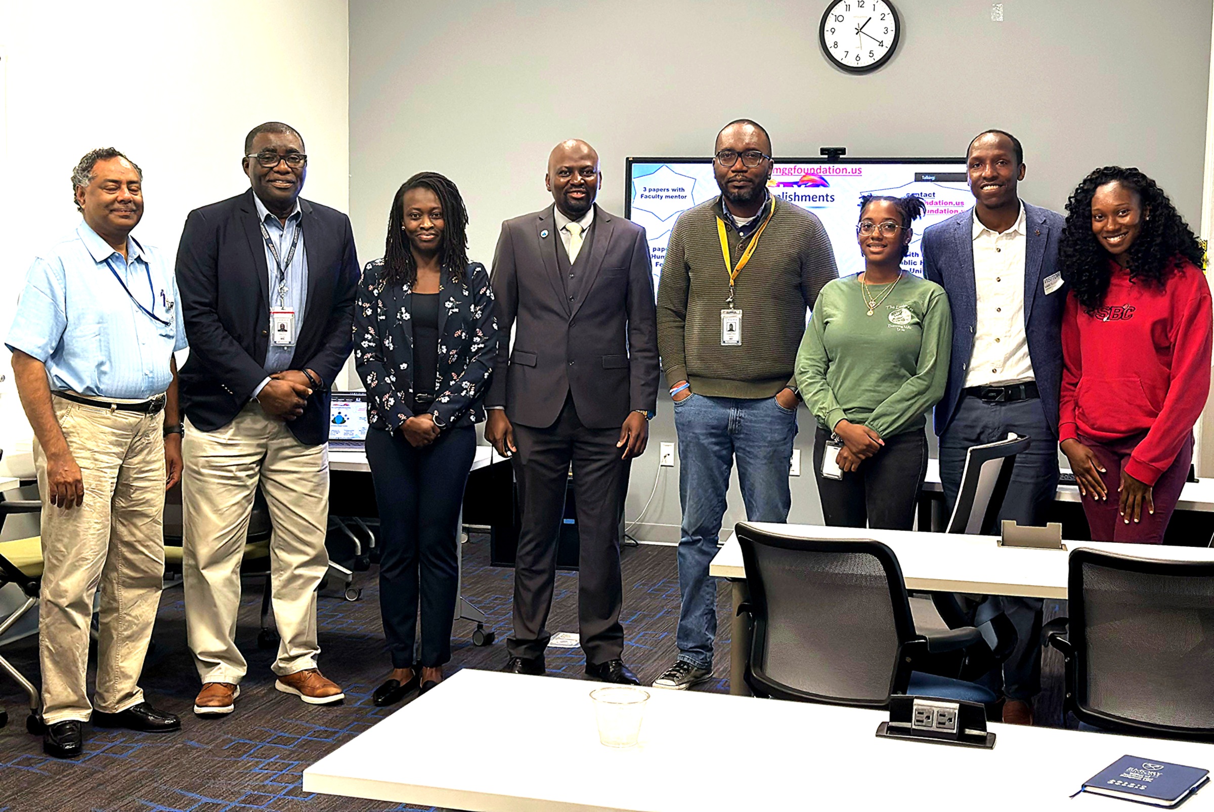 Research collaborators from Michael GG Foundation, Morehouse School of Medicine and Emory's Rollins School of Public Health gather following the landmark MoU signing, united in producing free, peer-reviewed publications on public health access and inclusion for persons with disabilities.